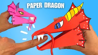 DIY Paper Dragon Puppet TikTok | How to make paper dragon