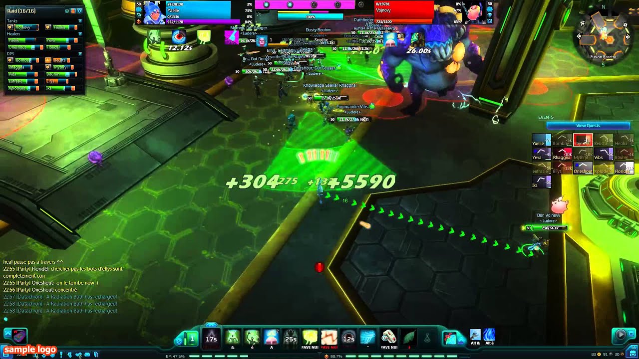 Wildstar 20 man raid-Genetic monstrosity- Esper heal POV