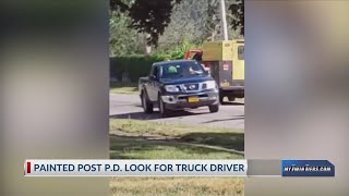 Painted Post Police looking for driver of truck that drug man down the street