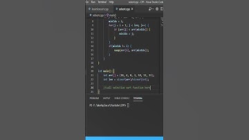 Selection sort program in C++