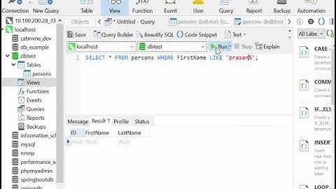 การใช้งาน LIKE สำหรับค้นหาข้อมูลที่ต้องการในDATABASE