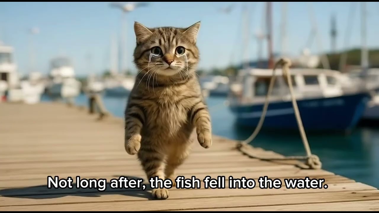 The cat and the big fish