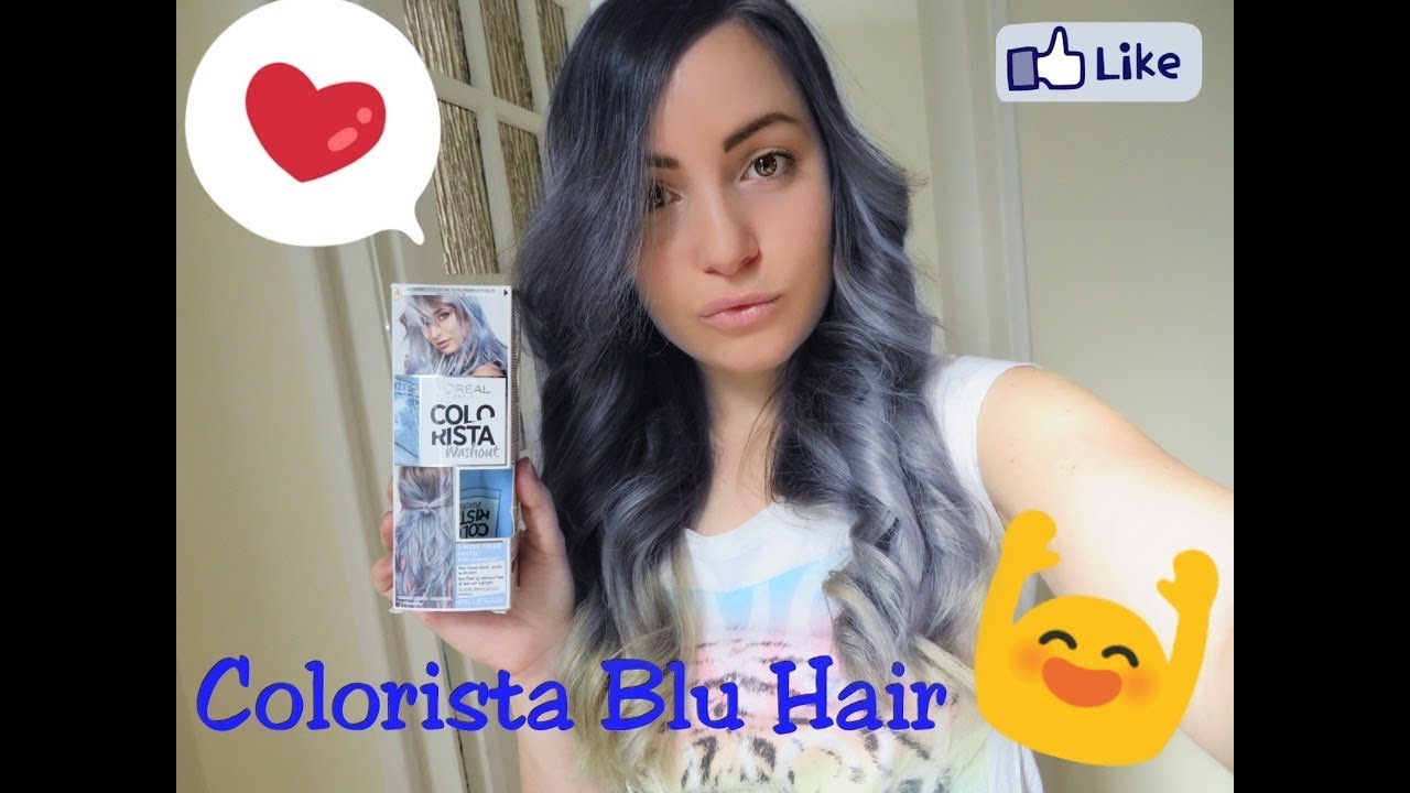 Colorista Blu Hair L'Oréal - YouTube