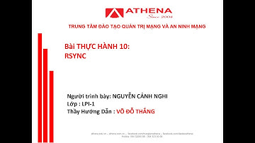 Athena | Bài thực hành 10 RSYNC - LPI-1 - Nguyễn Cảnh Nghi