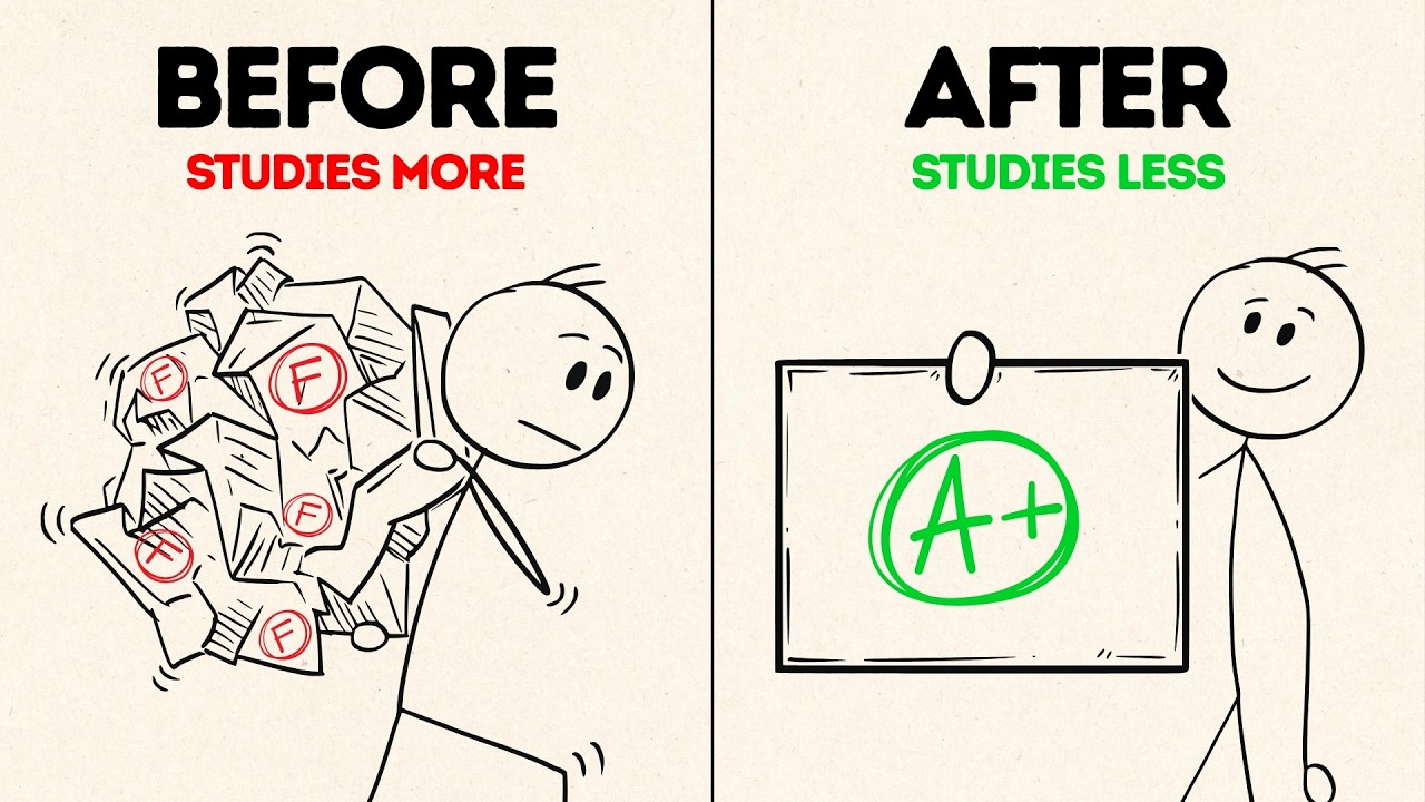 How To Study LESS And Get BETTER Grades - YouTube