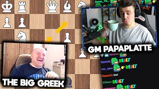 Ich lerne SCHACH spielen! ♟️ (mit The Big Greek) | Papaplatte Gaming screenshot 2