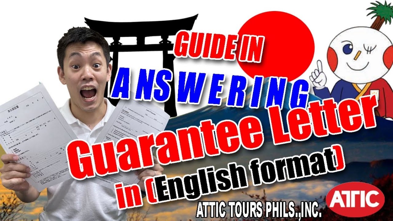 Japan Visa: Letter of Guarantee (English) (2)