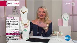 Connie Craig Carroll Jewelry Kate 193/4 Oval Gemstone D...