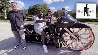 HARLEY DAVIDSON BAGGER CUSTOM BUILT & DELIVERED TO RICK ROSS BY 