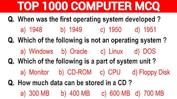 Part -1 | Top 1000 Computer Fundamental MCQ | computer fundamental mcq questions with answers