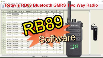 Retevis RB89 Bluetooth GMRS Two Way Radio with Bluetooth Headset Software Introduction