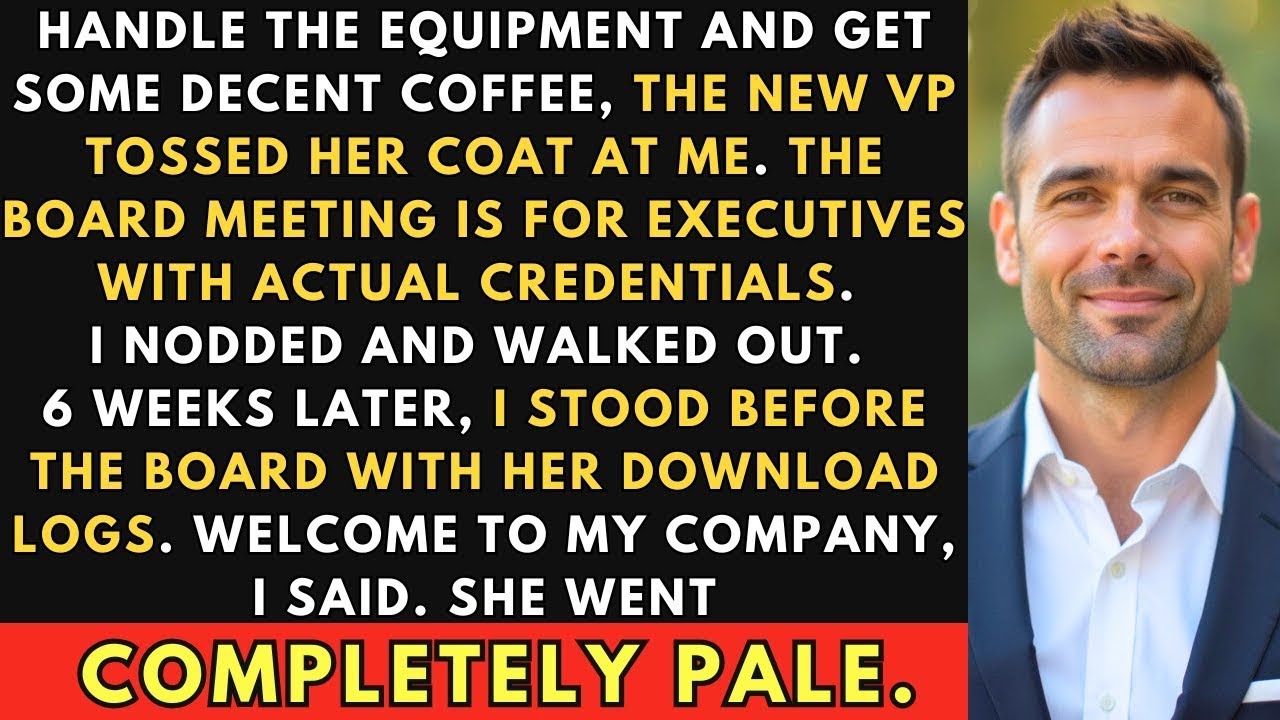 New VP Threw Her Coat At Me: 'Handle The Equipment' - Then The Board Saw Her Downloads...