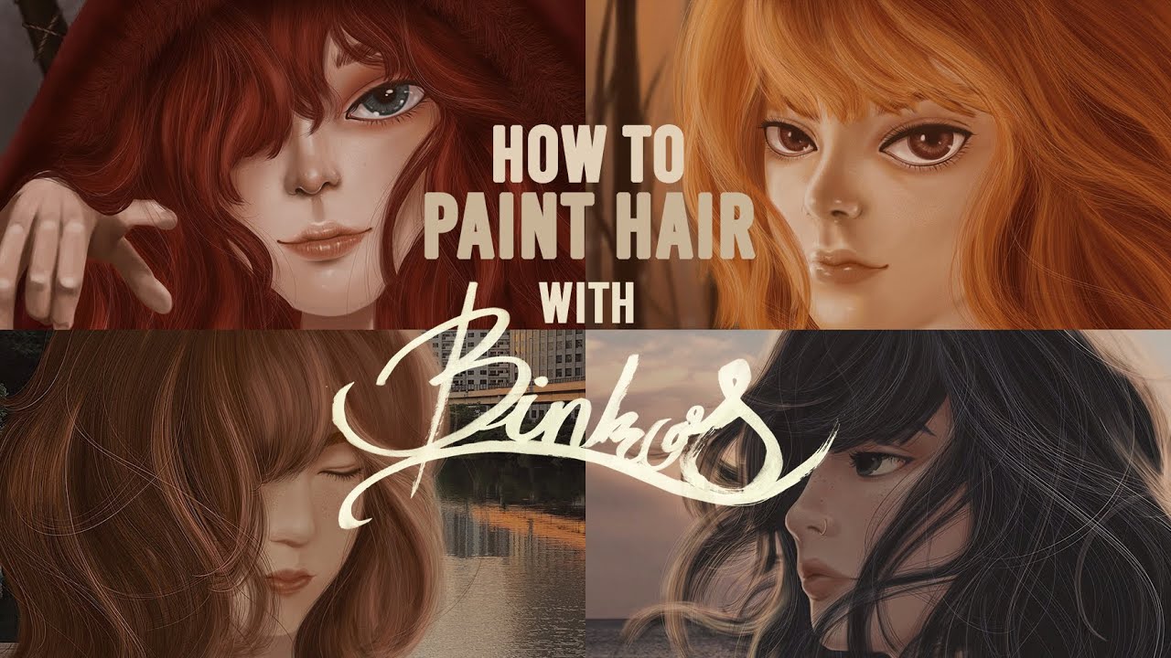 PAINT WITH BINKO - How to PAINT HAIR | วาดผมบน Procreate ยังไง มีแจกบรัชด้วย | iPad Pro