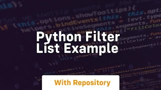 python filter list example