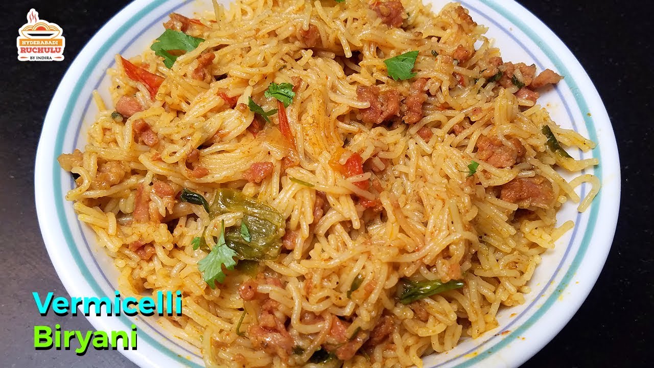 కీమా తో సేమియా బిర్యాని రుచి చూస్తే వదలరు | Vermicelli Biryani Recipe | How to make Keema Biryani | Hyderabadi Ruchulu