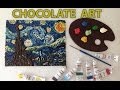 VAN GOGH Starry night in CHOCOLATE paint Speed Painting HOW TO COOK THAT Ann Reardon