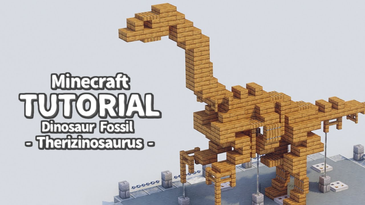 Minecraft] - How to build a Terizinosaurus Fossil Specimen