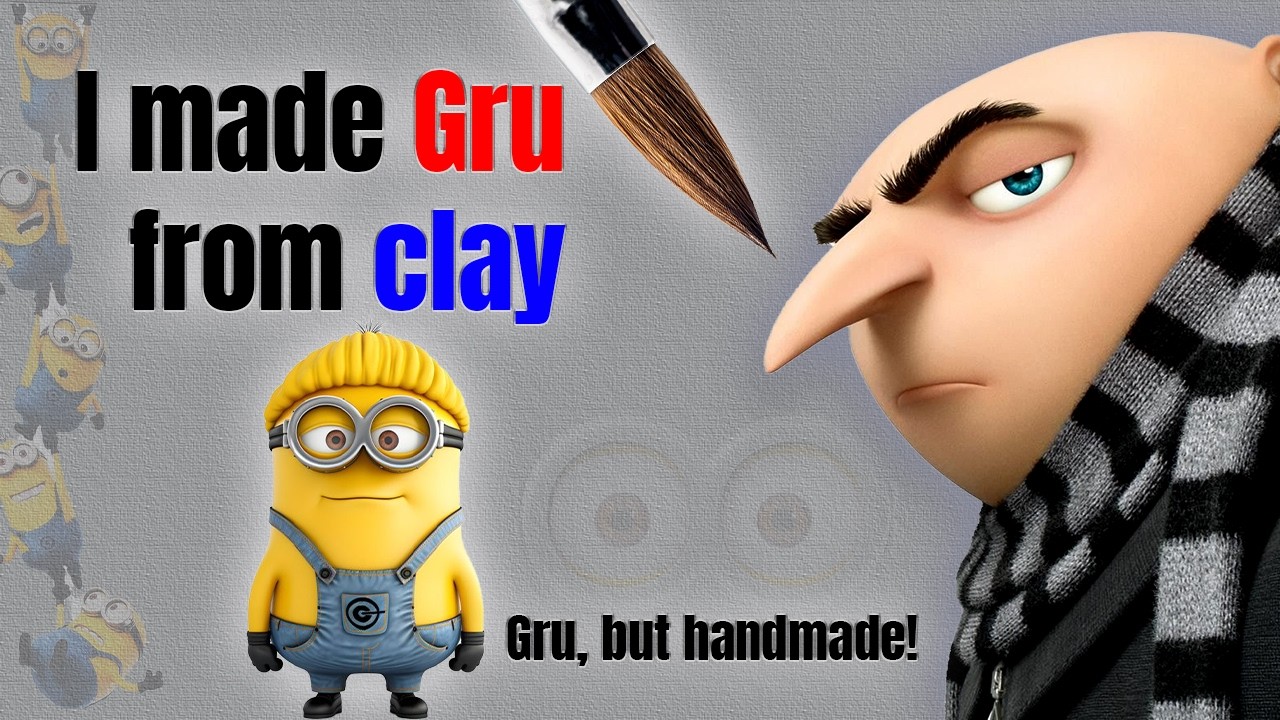 Making Gru with Air‑Dry Clay | Handmade Minions Sculpture