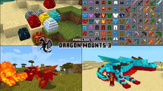 New Dragon Mount 3 Addon/Mods For Minecraft PE | 10+ Dragons (1.19+) screenshot 4