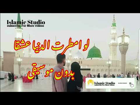 لو امطرت الدنيا عشقا بدون موسيقى نشيد قصيدة      