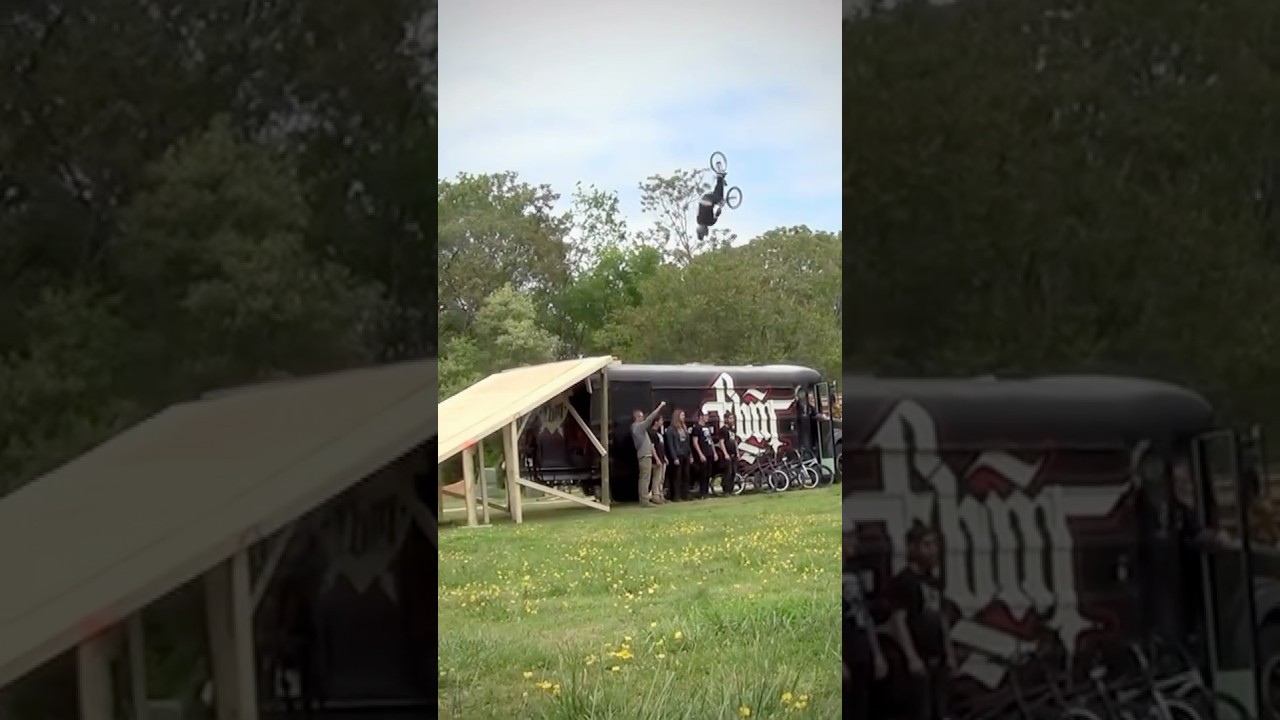 Backflip over a school bus. 