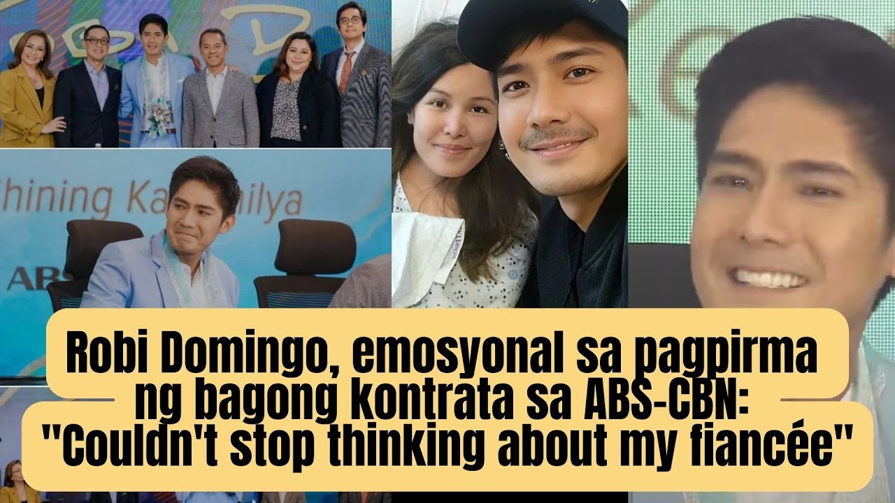 Emam Vi Robi Robi Domingo, emosyonal sa pagpirma ng bagong kontrata sa ABS-CBN - YouTube