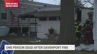 BREAKING: Officials confirm 1 dead after mobile home fire Tuesday afternoon in Davenport