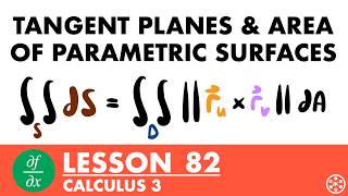 Tangent Planes & Area of Parametric Surfaces | Calculus 3 Lesson 82 - JK Math