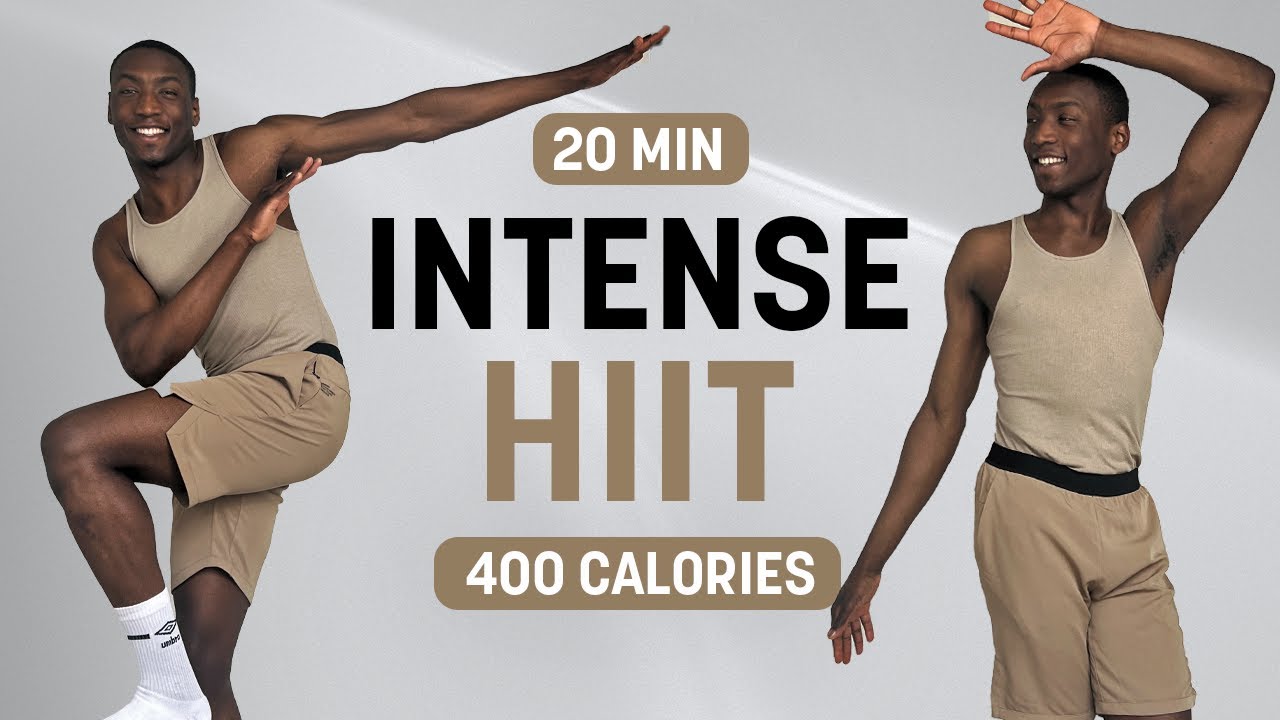 20 MIN INTENSE HIIT WORKOUT | 300 Calories | Full Body Fat Burn | No ...