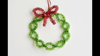 How to Make Pipe Cleaner Wreath Ornaments