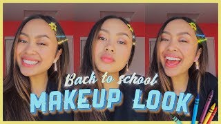 my 5 MIN CUTE, LAZY, *and realistic* BACK TO SCHOOL MAKEUP LOOK 2019 🍎 | princess g.