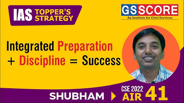 Integrated Preparation + Discipline = Success | Shubham, AIR-41, UPSC CSE - 2022 | #toppers
