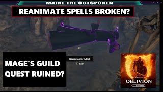 ELDER SCROLLS IV: OBLIVION - REMASTERED REANIMATE SPELLS BROKEN #oblivionremastered