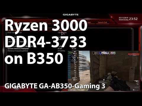 Ryzen 3000 Ryzen 5 3600 On A 50 Mainboard Ga Ab350 Gaming 3 Ddr4 3733 Cpu Frequency Test Youtube