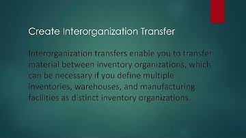 Create Interorganization Transfer