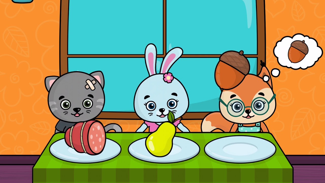 Bimi Boo Baby Games Бими Бу игры для малышей Feed the animals Накорми