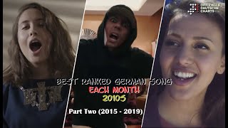 Best Ranked German Song Each Month 2010s: Part 2 (2015 - 2019)