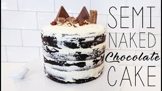 Decorating a semi naked chocolate cake! i feel like this is perfect
way to get into cake as it's super easy. also great for beginners
decor...