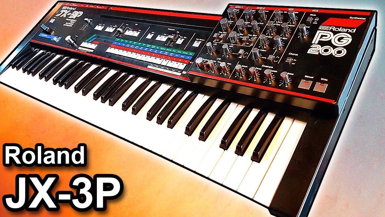 ROLAND JX-3P analog synthesizer - synth sound demo