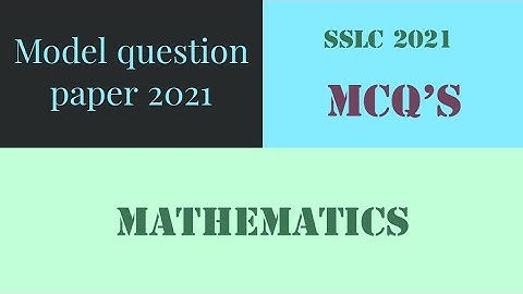 sslc mathematics model question paper 2021
