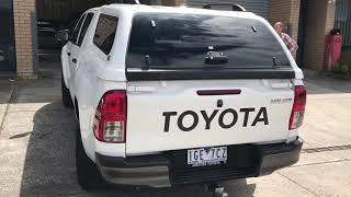 2017 Toyota Hilux SR Workmate in White with UniUte canopy