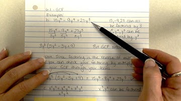 6.1 Greatest Common Factor and Factoring By Grouping