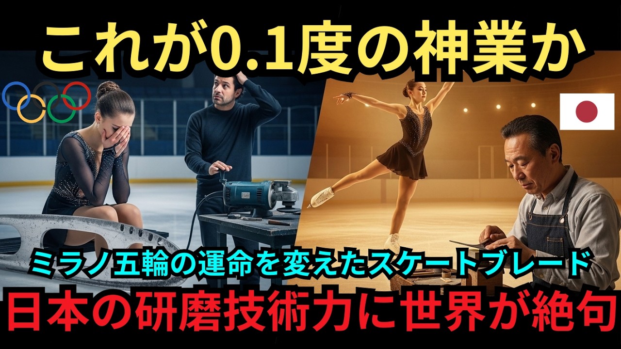 【海外の反応】「なぜ0.1度の狂いを見抜けるんだ？」ミラノ五輪で欧州の技術者がお手上げしたスケートブレード。日本の老職人が一瞬で解決した“異次元の研磨”に、ロシア人が顔面蒼白で絶句した理由とは？
