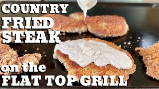 Country Fried Steak on the Flat Top Grill  Which is better: Flour, Panko, or Breadcrumbs?