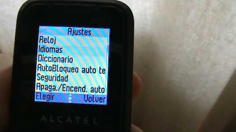 Alcatel OT-S211: demo simple de menú