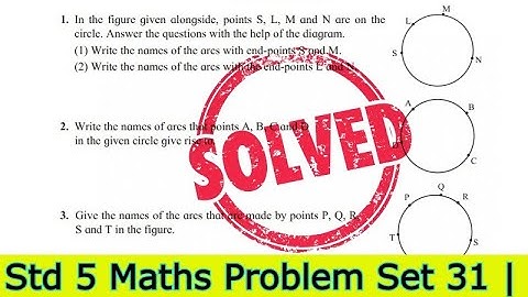 Std 5 Maths Problem Set 31 | Chapter 7 Circles
