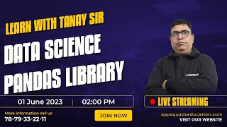 Learn Data Science - Pandas Library with Tanay Sir | CodeSquadz Update