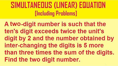 a two digit number is such that the ten