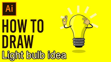 Adobe Illustrator Tutorial | How to Draw Light Bulb Idea With the Illustrator