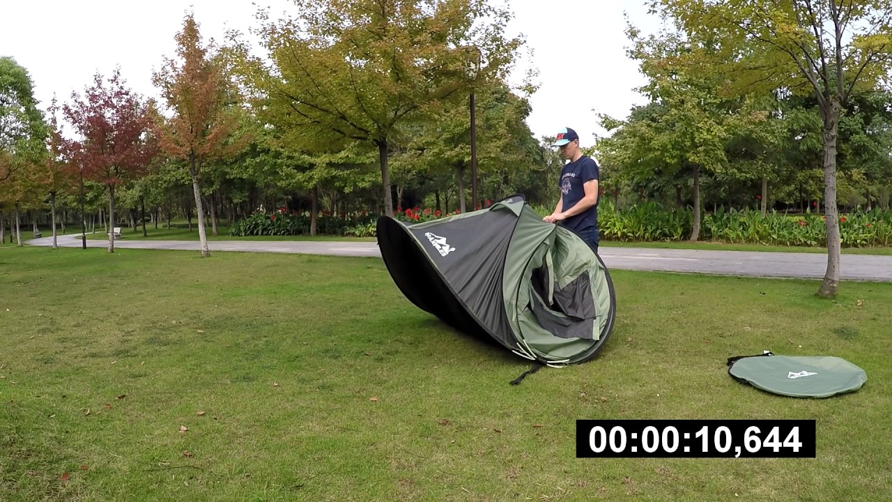 MaxMiles Popup Tent Setup and Folding Demo - Camping Technique